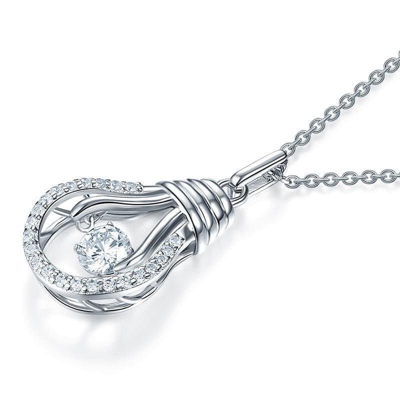 Dancing Stone Bulb Pendant Necklace