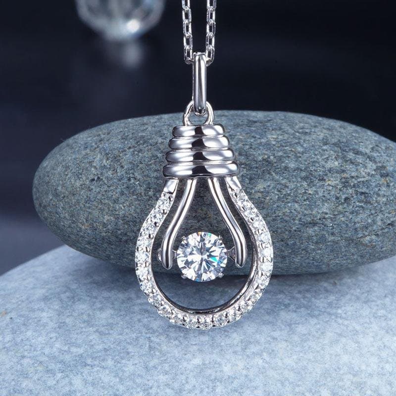 Dancing Stone Bulb Pendant Necklace