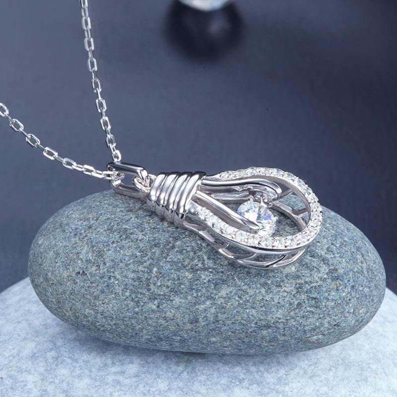 Dancing Stone Bulb Pendant Necklace