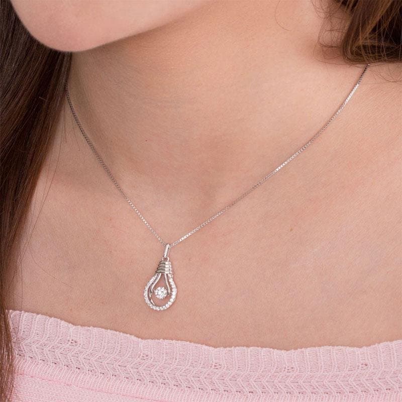 Dancing Stone Bulb Pendant Necklace