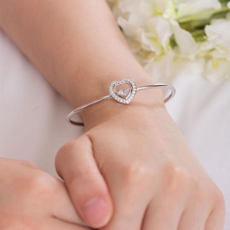 Dancing Stone Heart Bangle