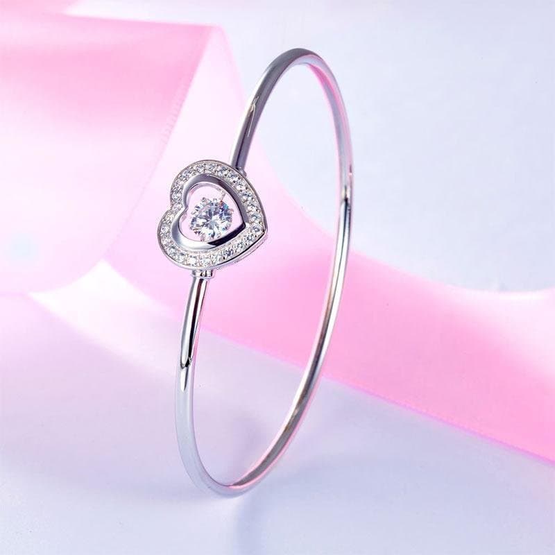 Dancing Stone Heart Bangle