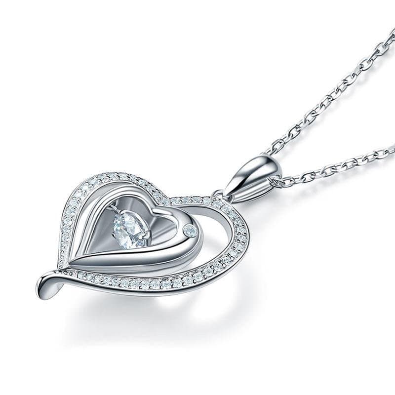 Dancing Stone Heart Pendant Necklace
