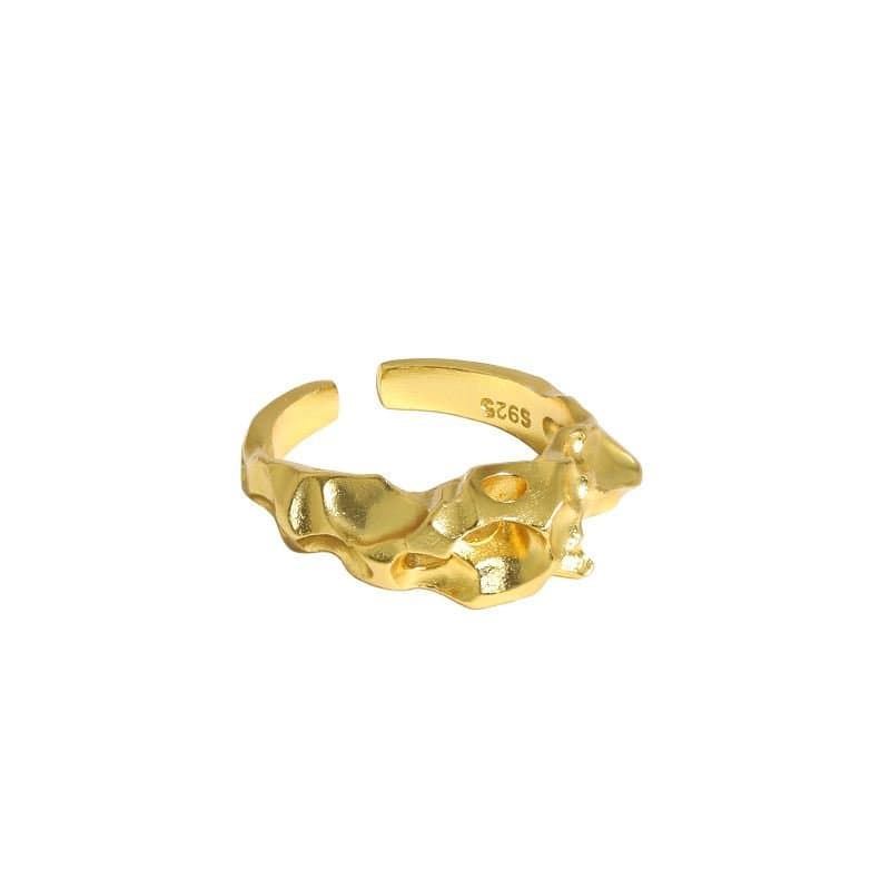 Irregular Rugged 925 Sterling Silver Adjustable Ring