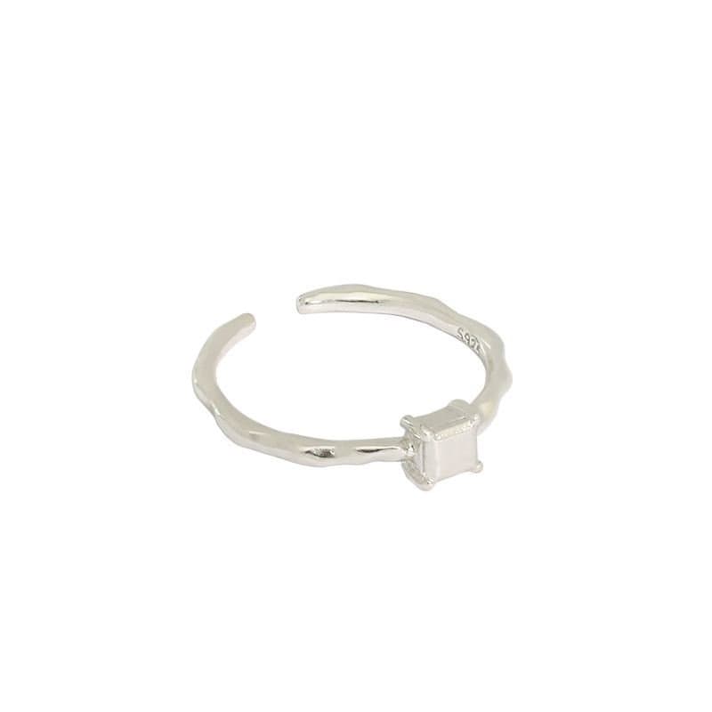 Geometric Cube 925 Sterling Silver Adjustable Ring