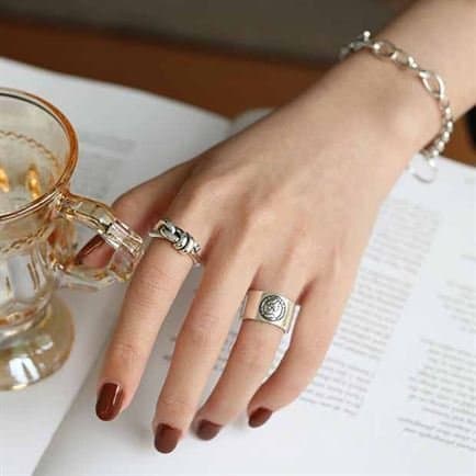Vintage Knot 925 Sterling Silver Adjustable Ring