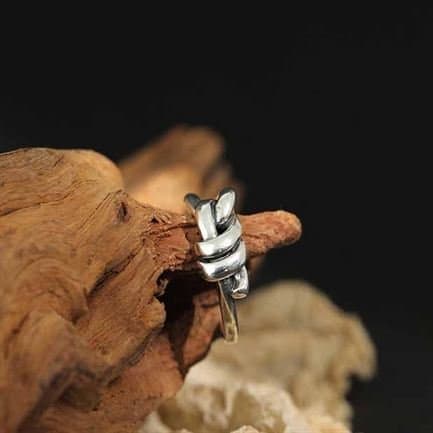 Vintage Knot 925 Sterling Silver Adjustable Ring