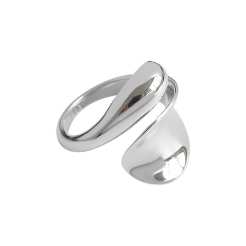 Geometric Waterdrop 925 Sterling Silver Adjustable Ring