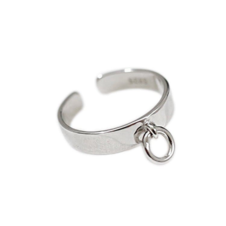 Geometric Chic Circle 925 Sterling Silver Adjustable Ring