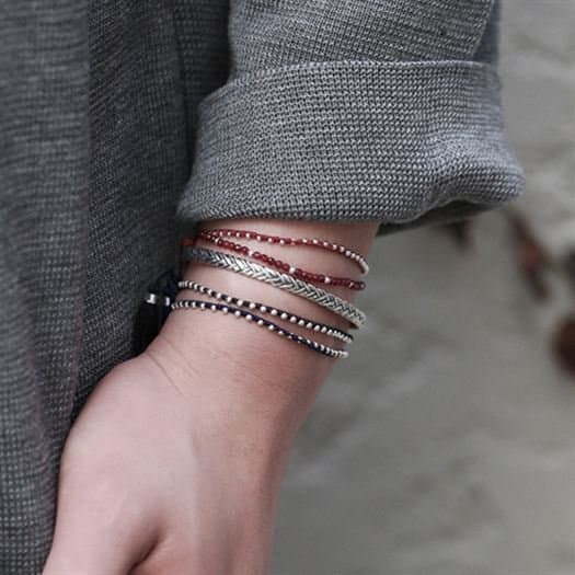 Weave 925 Sterling Silver Open Bangle