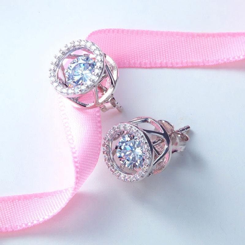 Dancing Stone Stud Earrings