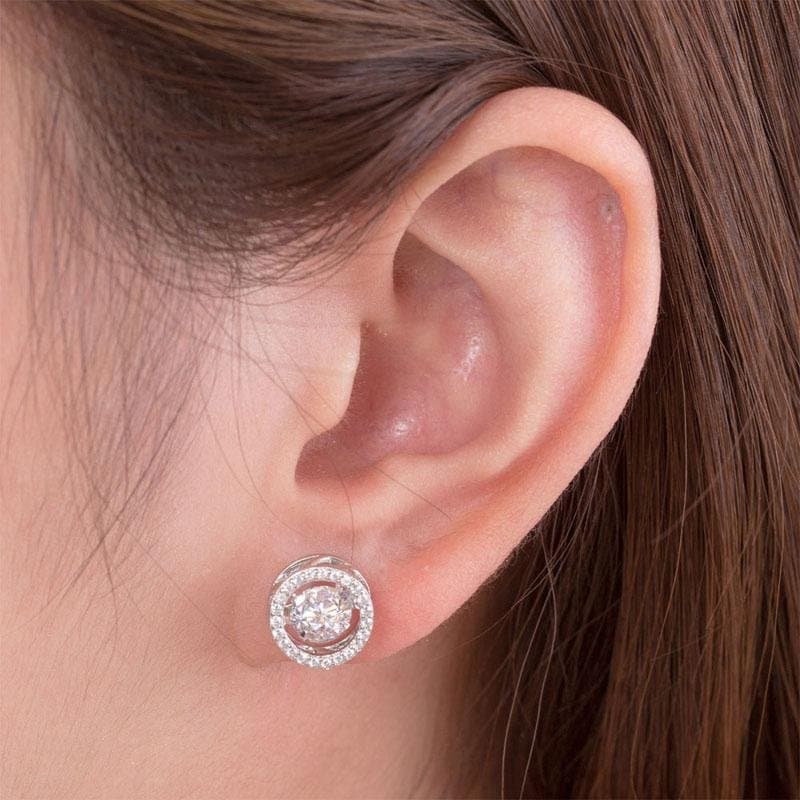Dancing Stone Stud Earrings