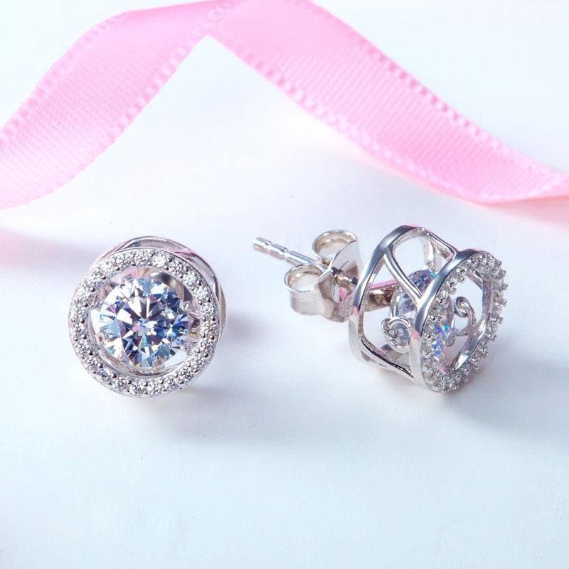 Dancing Stone Stud Earrings