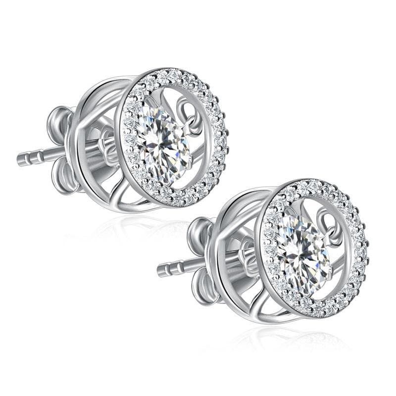 Dancing Stone Stud Earrings