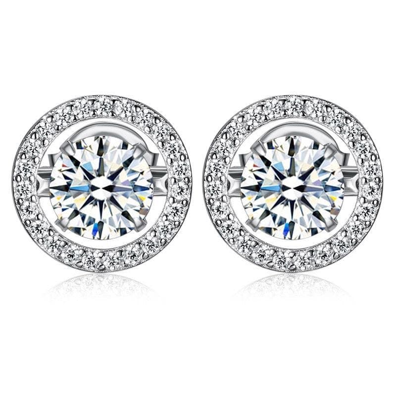 Dancing Stone Stud Earrings