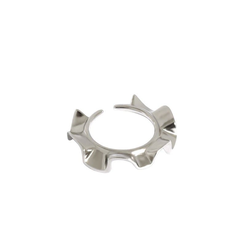 Irregular Wave Sunshine 925 Sterling Silver Adjustable Ring