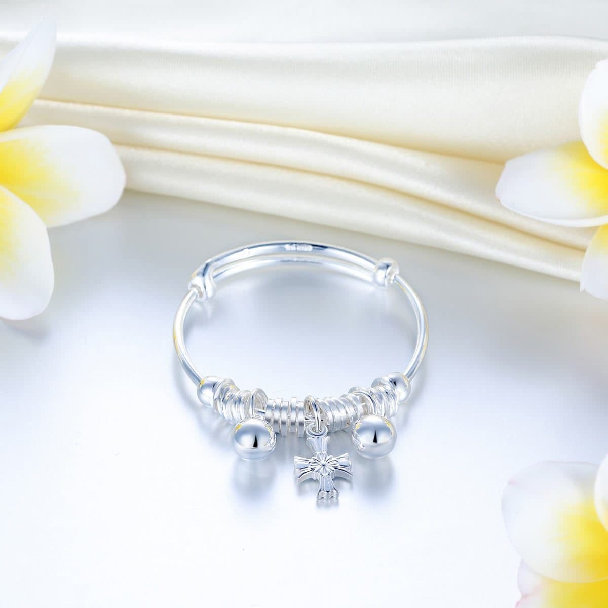 Newborn Baby Dangle Cross Bangle