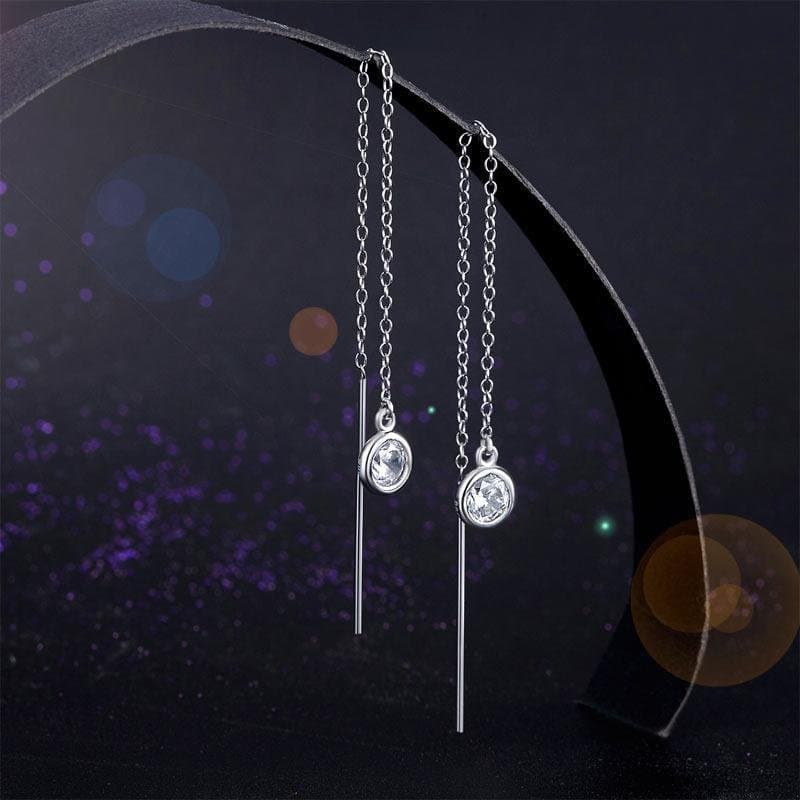 Dangle Drop Sterling Silver Earrings