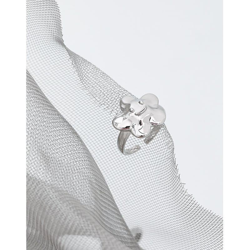 Cloud Smile 925 Sterling Silver Adjustable Ring