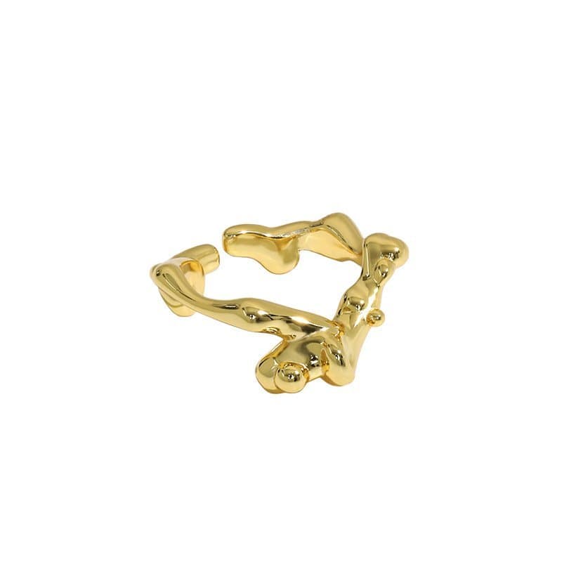 Abstract Bubbles 925 Sterling Silver Adjustable Ring