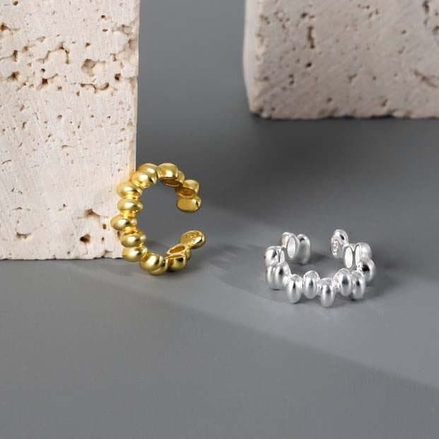 Beads 925 Sterling Silver Non-Pierced Earrings
