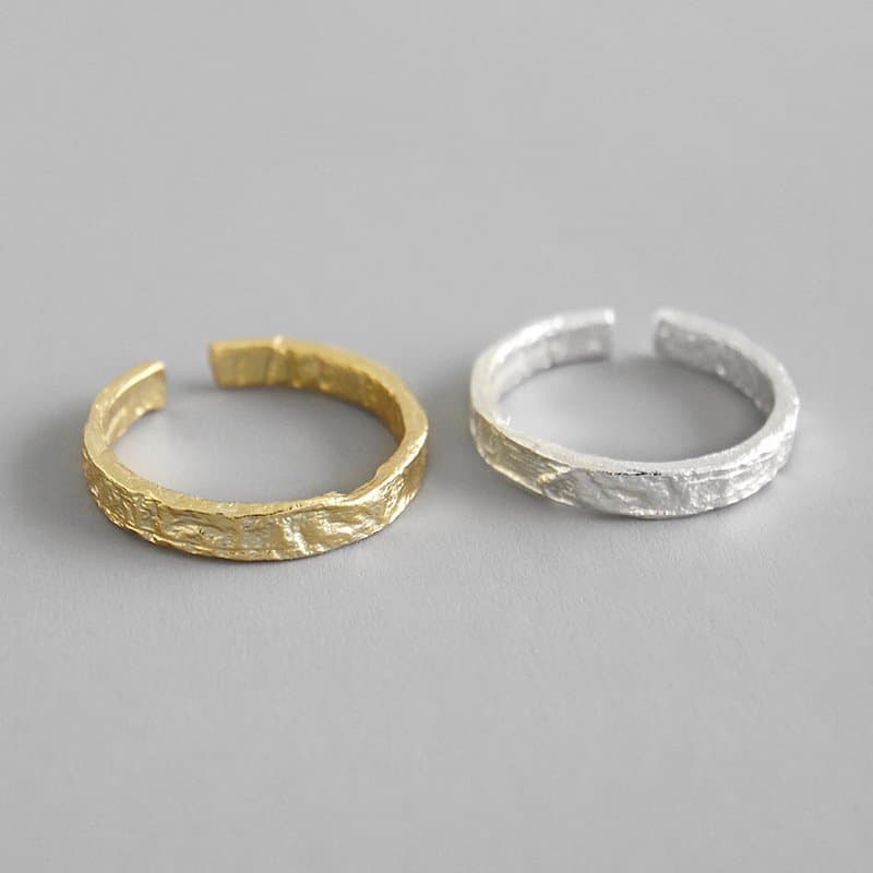 Concave Convex 925 Sterling Silver Adjustable Ring