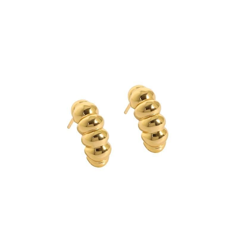 Croissant 925 Sterling Silver Stud Earrings