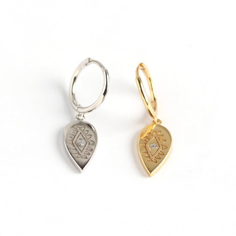 CZ Waterdrop Geometric 925 Sterling Silver Earring Buckles
