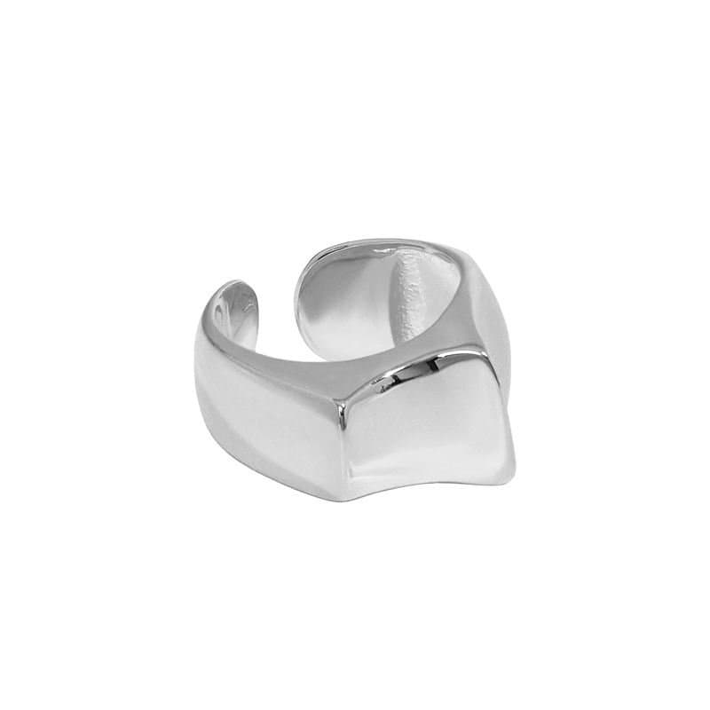 Glaze Irregular 925 Sterling Silver Adjustable Ring
