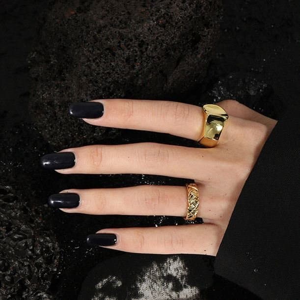 Glaze Irregular 925 Sterling Silver Adjustable Ring