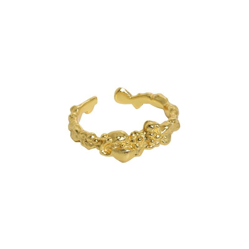 Irregular Bubbles 925 Sterling Silver Adjustable Ring