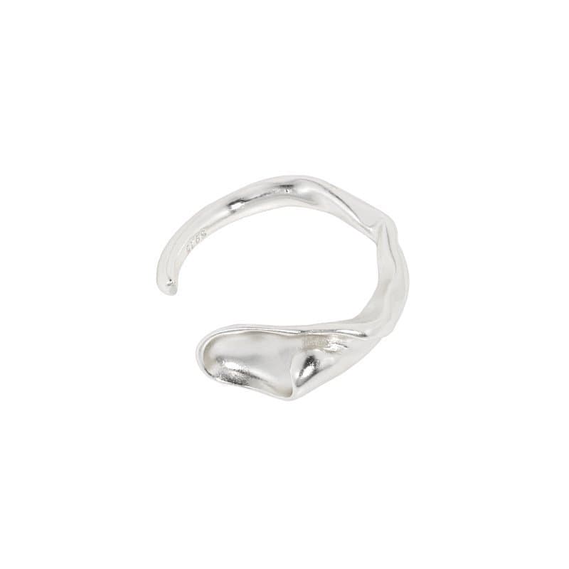 Irregular Calla Lily 925 Sterling Silver Adjustable Ring