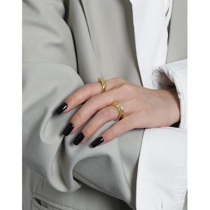 Irregular Calla Lily 925 Sterling Silver Adjustable Ring