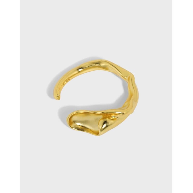 Irregular Calla Lily 925 Sterling Silver Adjustable Ring