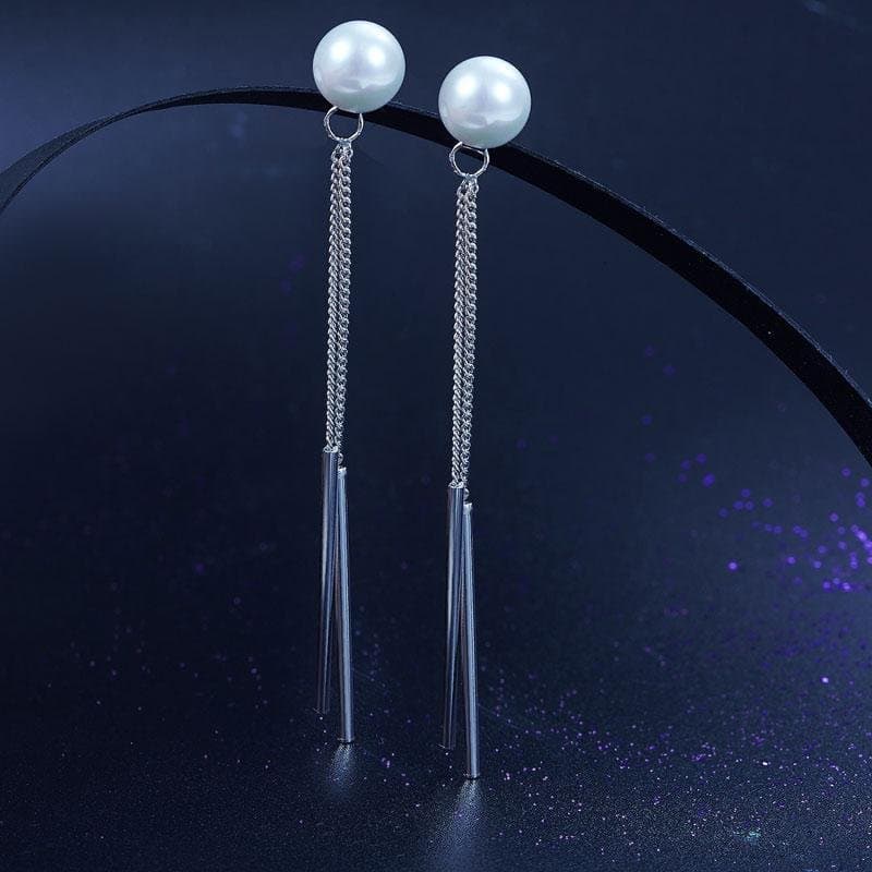 Drop Created Pearl Earrings