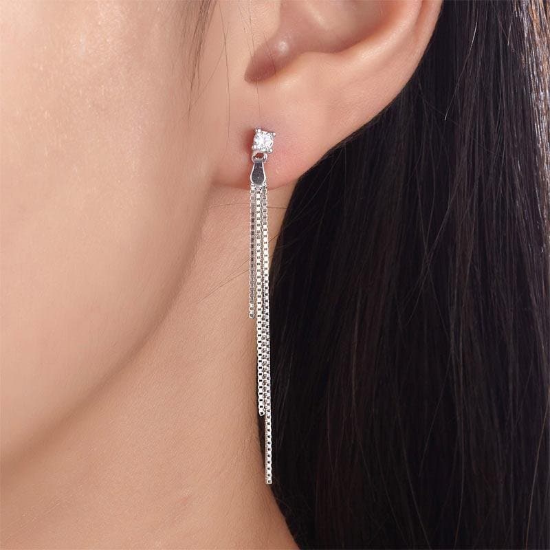 Drop Dangle Sterling Silver Earrings