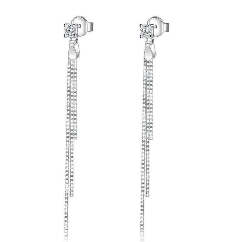 Drop Dangle Sterling Silver Earrings