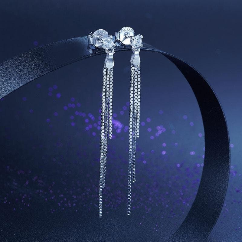 Drop Dangle Sterling Silver Earrings