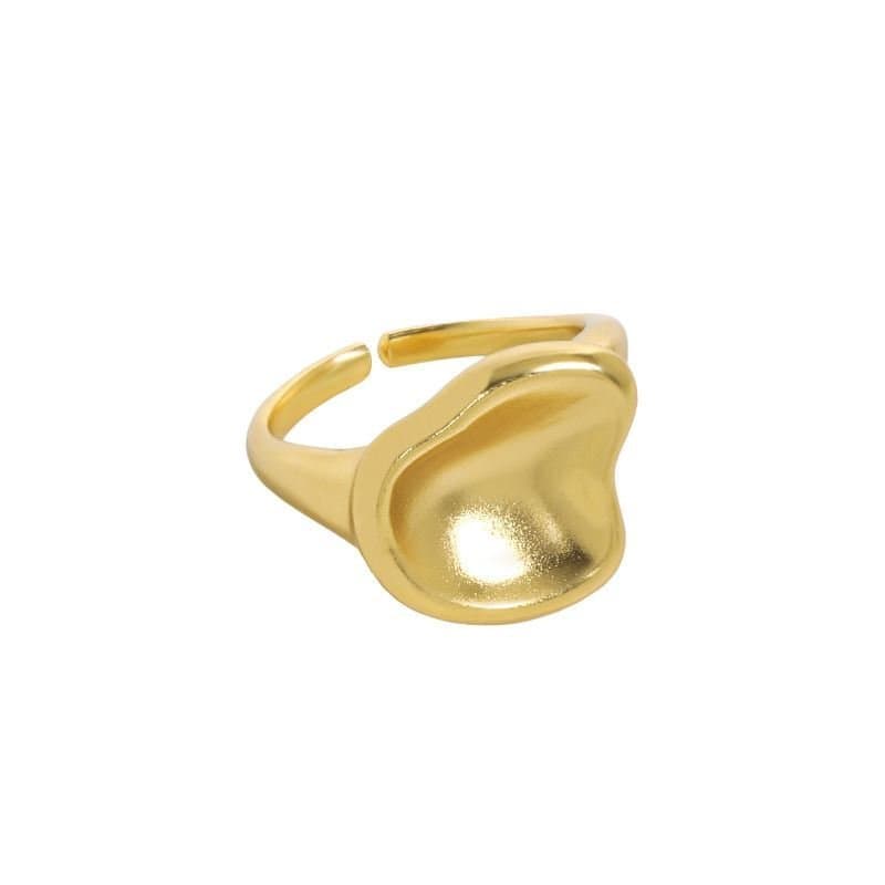 Irregular Open Lip 925 Sterling Silver Adjustable Ring