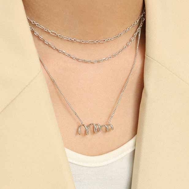 Irregular Spring 925 Sterling Silver Necklace