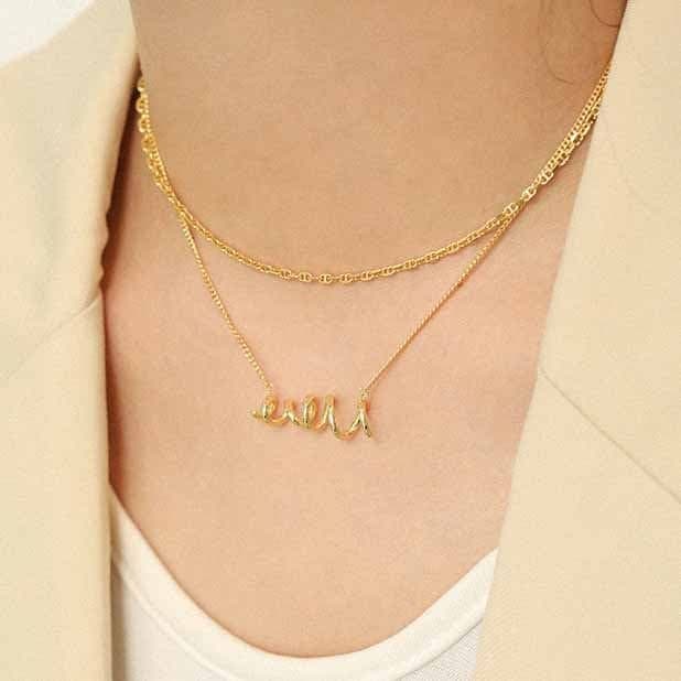 Irregular Spring 925 Sterling Silver Necklace