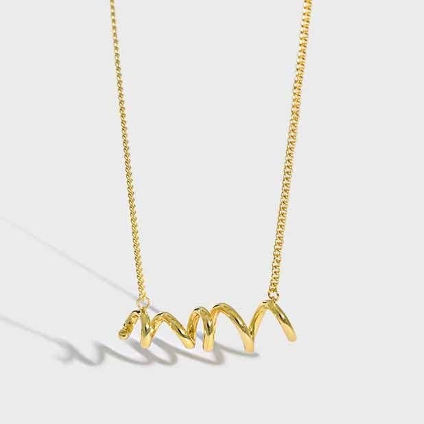 Irregular Spring 925 Sterling Silver Necklace