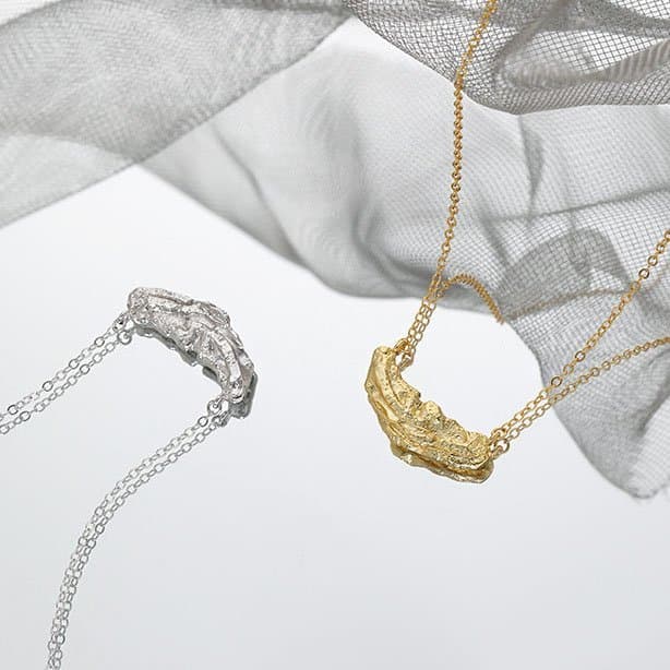 Irregular Stones 925 Sterling Silver Necklace