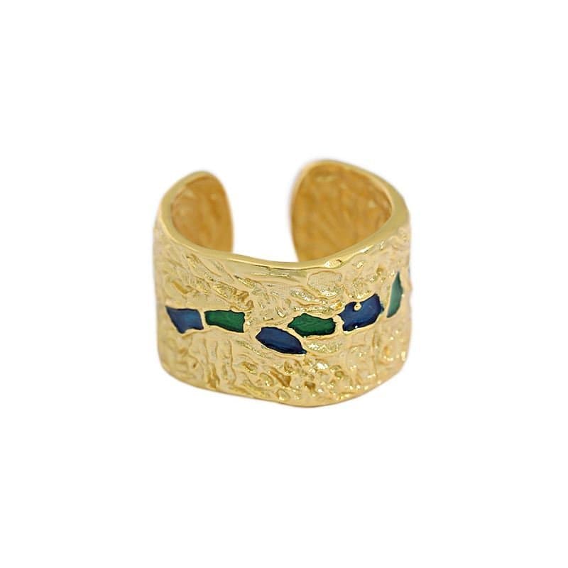 Irregular Wide 925 Sterling Silver Adjustable Ring
