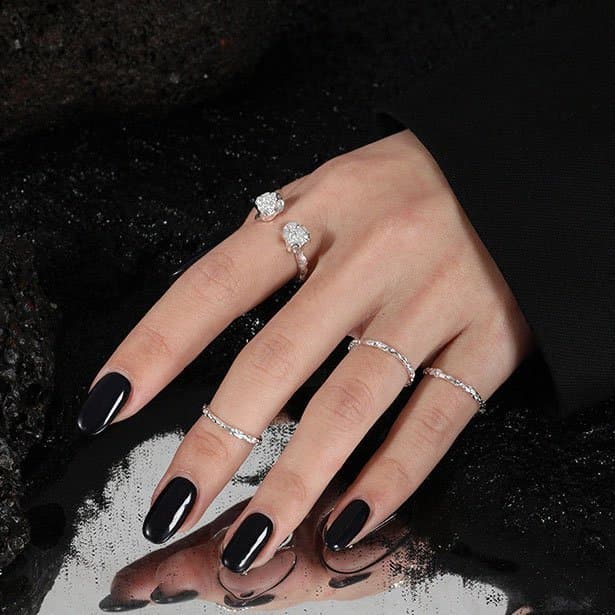 Tin Foil Texture Simple 925 Sterling Silver Adjustable Ring