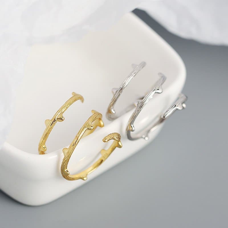 Triple Layers Branch 925 Sterling Silver Adjustable Ring