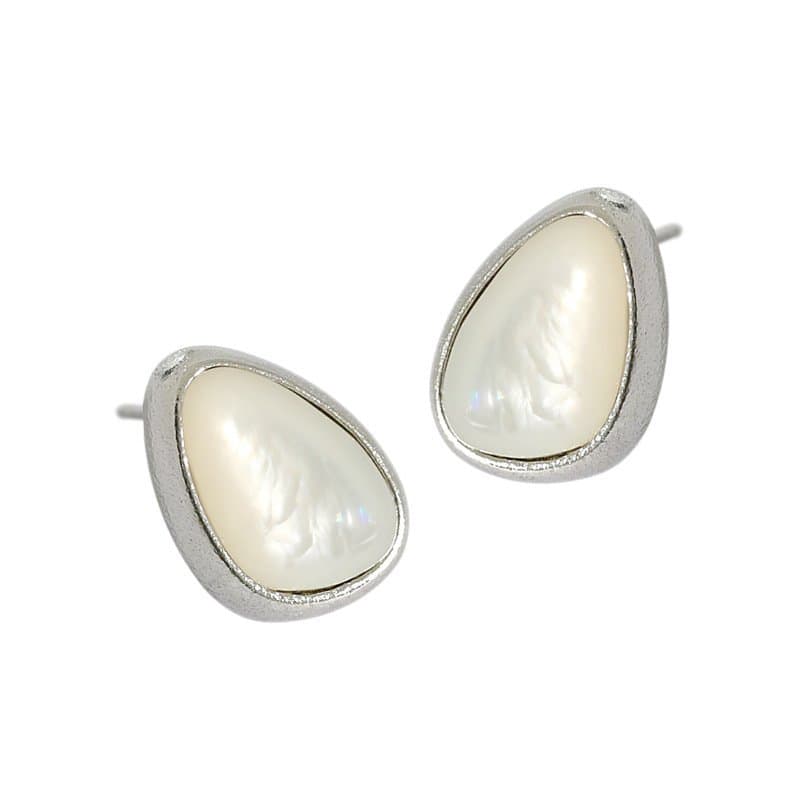 Waterdrop Mother of Shell 925 Sterling Silver Stud Earrings