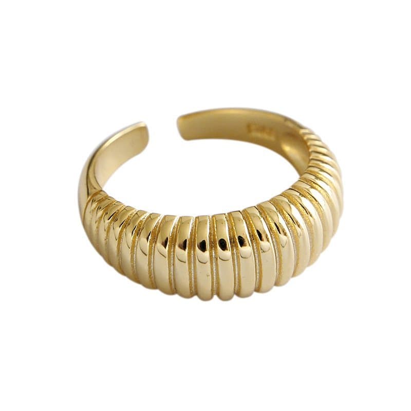 Spring 925 Sterling Silver Adjustable Ring