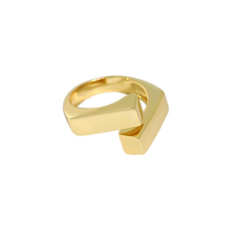 Geometric Cross 925 Sterling Silver Adjustable Ring