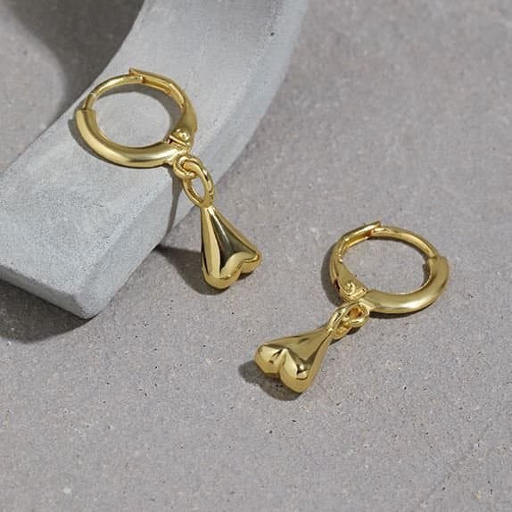 Girl Hearts 925 Sterling Silver Hoop Earrings